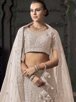 Off White Premium Net Lehenga Choli